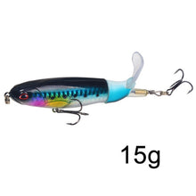 Load image into Gallery viewer, 1Unit Topwater Minnow Fishing Lure 10Cm/14Cm Whopper Popper Artificial Bait Hard Plopper Soft Rotating Tail Fishing Tackle