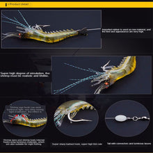 Load image into Gallery viewer, 3 PCS Three Colors Simulation Lure Soft Bait Hooks To Hang Fake Shrimp Lure Bionic Shrimp With Luminous Shrimp-shaped Soft Bait
