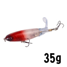Load image into Gallery viewer, 1Unit Topwater Minnow Fishing Lure 10Cm/14Cm Whopper Popper Artificial Bait Hard Plopper Soft Rotating Tail Fishing Tackle