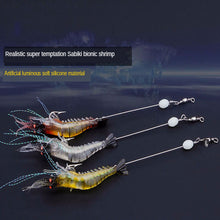 Load image into Gallery viewer, 3 PCS Three Colors Simulation Lure Soft Bait Hooks To Hang Fake Shrimp Lure Bionic Shrimp With Luminous Shrimp-shaped Soft Bait