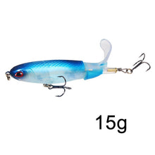 Load image into Gallery viewer, 1Unit Topwater Minnow Fishing Lure 10Cm/14Cm Whopper Popper Artificial Bait Hard Plopper Soft Rotating Tail Fishing Tackle