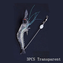 Load image into Gallery viewer, 3 PCS Three Colors Simulation Lure Soft Bait Hooks To Hang Fake Shrimp Lure Bionic Shrimp With Luminous Shrimp-shaped Soft Bait