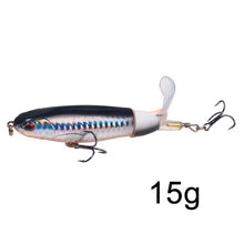 Load image into Gallery viewer, 1Unit Topwater Minnow Fishing Lure 10Cm/14Cm Whopper Popper Artificial Bait Hard Plopper Soft Rotating Tail Fishing Tackle