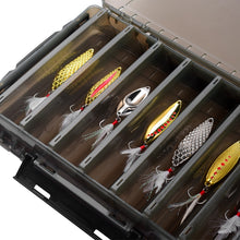 Load image into Gallery viewer, LINNHUE Plastic Fishing Lure Box Double Sided Minnows Bait Hooks Spinner Lures Frogs Boxes For Fishing Tackle Container