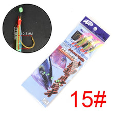 Load image into Gallery viewer, Luminous Japan Saltwater Fish Skin Sabiki Fishing Hook Maruseigo 9#-24# 2.31m Sea Boat Fishing Sabiki Rig Fishing Lure Hook