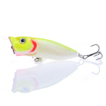 Load image into Gallery viewer, Hot 1pcs Fishing Lures 6.5cm/12g Topwater Popper Bait 5 Color Hard Bait Artificial Wobblers Plastic Fishing Tackle With 6# Hooks