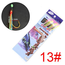 Load image into Gallery viewer, Luminous Japan Saltwater Fish Skin Sabiki Fishing Hook Maruseigo 9#-24# 2.31m Sea Boat Fishing Sabiki Rig Fishing Lure Hook