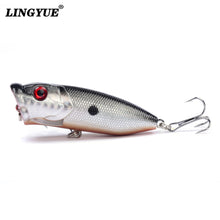 Load image into Gallery viewer, Hot 1pcs Fishing Lures 6.5cm/12g Topwater Popper Bait 5 Color Hard Bait Artificial Wobblers Plastic Fishing Tackle With 6# Hooks