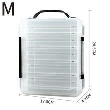 Load image into Gallery viewer, LINNHUE Plastic Fishing Lure Box Double Sided Minnows Bait Hooks Spinner Lures Frogs Boxes For Fishing Tackle Container