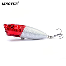 Load image into Gallery viewer, Hot 1pcs Fishing Lures 6.5cm/12g Topwater Popper Bait 5 Color Hard Bait Artificial Wobblers Plastic Fishing Tackle With 6# Hooks