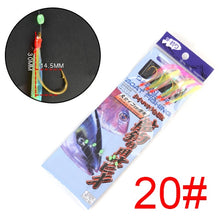 Load image into Gallery viewer, Luminous Japan Saltwater Fish Skin Sabiki Fishing Hook Maruseigo 9#-24# 2.31m Sea Boat Fishing Sabiki Rig Fishing Lure Hook