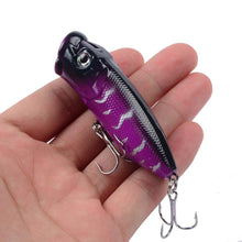 Load image into Gallery viewer, Hot 1pcs Fishing Lures 6.5cm/12g Topwater Popper Bait 5 Color Hard Bait Artificial Wobblers Plastic Fishing Tackle With 6# Hooks