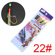 Load image into Gallery viewer, Luminous Japan Saltwater Fish Skin Sabiki Fishing Hook Maruseigo 9#-24# 2.31m Sea Boat Fishing Sabiki Rig Fishing Lure Hook