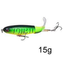 Load image into Gallery viewer, 1Unit Topwater Minnow Fishing Lure 10Cm/14Cm Whopper Popper Artificial Bait Hard Plopper Soft Rotating Tail Fishing Tackle