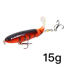 Load image into Gallery viewer, 1Unit Topwater Minnow Fishing Lure 10Cm/14Cm Whopper Popper Artificial Bait Hard Plopper Soft Rotating Tail Fishing Tackle