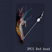 Load image into Gallery viewer, 3 PCS Three Colors Simulation Lure Soft Bait Hooks To Hang Fake Shrimp Lure Bionic Shrimp With Luminous Shrimp-shaped Soft Bait