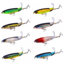 Load image into Gallery viewer, 1Unit Topwater Minnow Fishing Lure 10Cm/14Cm Whopper Popper Artificial Bait Hard Plopper Soft Rotating Tail Fishing Tackle