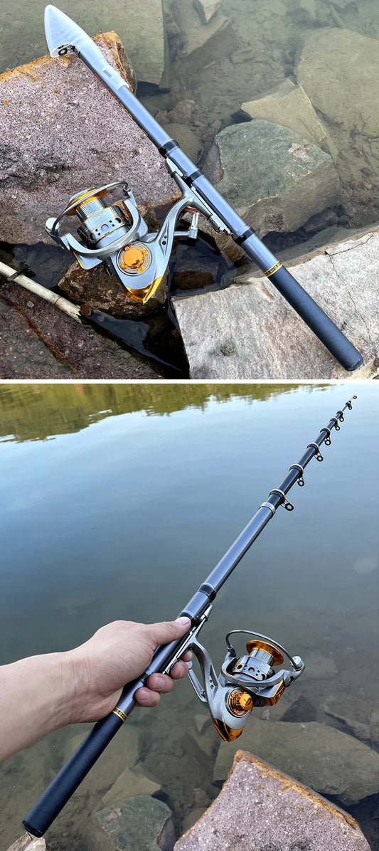 Carbon Fiber Telescopic Fishing Rod