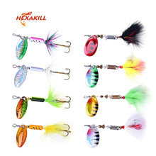 Load image into Gallery viewer, Hexakill 1Pcs 4g 6g Spinner Spoon Metal Bait Fishing Lure Wobblers CrankBaits Jig Shone Metal Sequin Trout metal jigging lure
