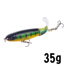 Load image into Gallery viewer, 1Unit Topwater Minnow Fishing Lure 10Cm/14Cm Whopper Popper Artificial Bait Hard Plopper Soft Rotating Tail Fishing Tackle
