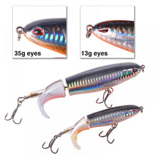 Load image into Gallery viewer, 1Unit Topwater Minnow Fishing Lure 10Cm/14Cm Whopper Popper Artificial Bait Hard Plopper Soft Rotating Tail Fishing Tackle
