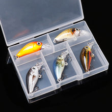 Load image into Gallery viewer, TREHOOK 36mm 3.6g 5pcs Mini Crankbait Fishing Lures Topwater Artificial Hard Bait Minnow Swimbait Wobblers Carp Fishing Lure Set
