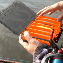 Load image into Gallery viewer, Kingdom Fishing Box 12 14 compartments Fishing Accessories lure Hook Boxes storage Double Sided High Strength Fishing Tackle Box
