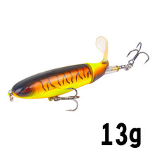 Load image into Gallery viewer, 1Unit Topwater Minnow Fishing Lure 10Cm/14Cm Whopper Popper Artificial Bait Hard Plopper Soft Rotating Tail Fishing Tackle
