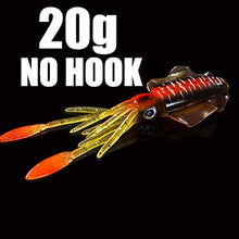Load image into Gallery viewer, SUNMILE Fishing Soft Squid Lure 20g/60g/80g/100g/120g/150g Luminous/UV Squid Jig Fishing Lures For Sea Fishing Wobbler Bait
