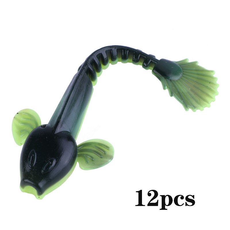 Sougayilang Soft Lure 4.5g 3.5in 90mm 12PCS/Lot Fishing Swimbait Lure Set Tail Worm Saltwater/Freshwater Fishing Baits