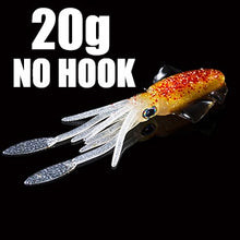 Load image into Gallery viewer, SUNMILE Fishing Soft Squid Lure 20g/60g/80g/100g/120g/150g Luminous/UV Squid Jig Fishing Lures For Sea Fishing Wobbler Bait
