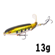 Load image into Gallery viewer, 1Unit Topwater Minnow Fishing Lure 10Cm/14Cm Whopper Popper Artificial Bait Hard Plopper Soft Rotating Tail Fishing Tackle

