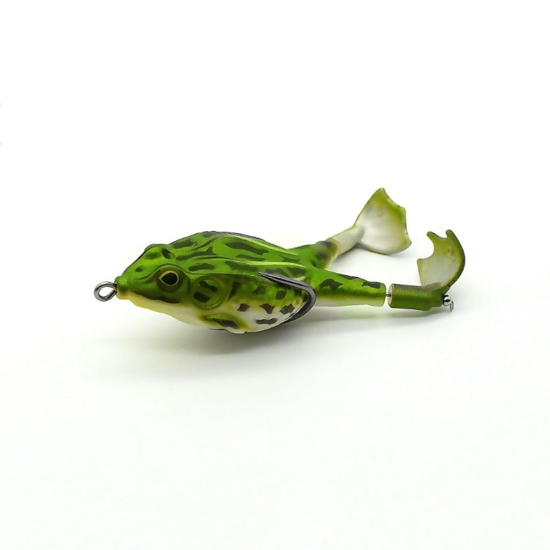 1PCS Minnow Fishing Lure Double Propeller Frog Soft Bait Silicone90mm/13g Artificial Crankbait Wobbler Jig Trolling Soft Lure