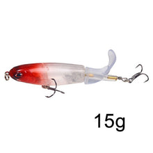 Load image into Gallery viewer, 1Unit Topwater Minnow Fishing Lure 10Cm/14Cm Whopper Popper Artificial Bait Hard Plopper Soft Rotating Tail Fishing Tackle
