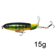 Load image into Gallery viewer, 1Unit Topwater Minnow Fishing Lure 10Cm/14Cm Whopper Popper Artificial Bait Hard Plopper Soft Rotating Tail Fishing Tackle
