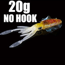 Load image into Gallery viewer, SUNMILE Fishing Soft Squid Lure 20g/60g/80g/100g/120g/150g Luminous/UV Squid Jig Fishing Lures For Sea Fishing Wobbler Bait
