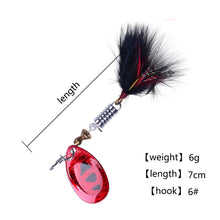 Load image into Gallery viewer, Hexakill 1Pcs 4g 6g Spinner Spoon Metal Bait Fishing Lure Wobblers CrankBaits Jig Shone Metal Sequin Trout metal jigging lure

