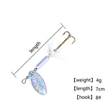 Load image into Gallery viewer, Hexakill 1Pcs 4g 6g Spinner Spoon Metal Bait Fishing Lure Wobblers CrankBaits Jig Shone Metal Sequin Trout metal jigging lure
