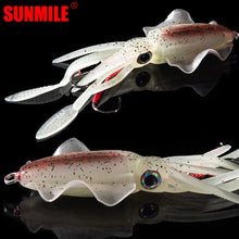 Load image into Gallery viewer, SUNMILE Fishing Soft Squid Lure 20g/60g/80g/100g/120g/150g Luminous/UV Squid Jig Fishing Lures For Sea Fishing Wobbler Bait
