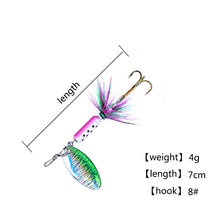 Load image into Gallery viewer, Hexakill 1Pcs 4g 6g Spinner Spoon Metal Bait Fishing Lure Wobblers CrankBaits Jig Shone Metal Sequin Trout metal jigging lure
