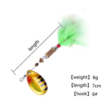 Load image into Gallery viewer, Hexakill 1Pcs 4g 6g Spinner Spoon Metal Bait Fishing Lure Wobblers CrankBaits Jig Shone Metal Sequin Trout metal jigging lure
