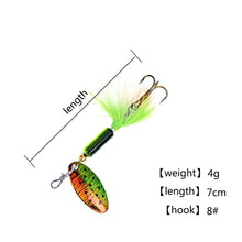 Load image into Gallery viewer, Hexakill 1Pcs 4g 6g Spinner Spoon Metal Bait Fishing Lure Wobblers CrankBaits Jig Shone Metal Sequin Trout metal jigging lure
