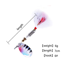 Load image into Gallery viewer, Hexakill 1Pcs 4g 6g Spinner Spoon Metal Bait Fishing Lure Wobblers CrankBaits Jig Shone Metal Sequin Trout metal jigging lure
