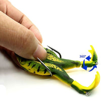 Load image into Gallery viewer, 1PCS Minnow Fishing Lure Double Propeller Frog Soft Bait Silicone90mm/13g Artificial Crankbait Wobbler Jig Trolling Soft Lure
