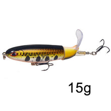 Load image into Gallery viewer, 1Unit Topwater Minnow Fishing Lure 10Cm/14Cm Whopper Popper Artificial Bait Hard Plopper Soft Rotating Tail Fishing Tackle
