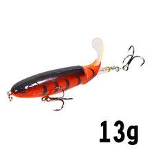 Load image into Gallery viewer, 1Unit Topwater Minnow Fishing Lure 10Cm/14Cm Whopper Popper Artificial Bait Hard Plopper Soft Rotating Tail Fishing Tackle
