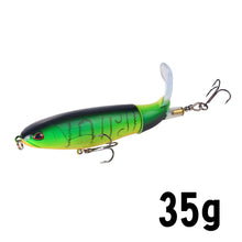 Load image into Gallery viewer, 1Unit Topwater Minnow Fishing Lure 10Cm/14Cm Whopper Popper Artificial Bait Hard Plopper Soft Rotating Tail Fishing Tackle
