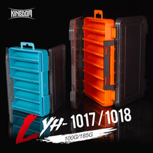 Load image into Gallery viewer, Kingdom Fishing Box 12 14 compartments Fishing Accessories lure Hook Boxes storage Double Sided High Strength Fishing Tackle Box
