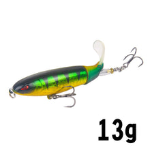 Load image into Gallery viewer, 1Unit Topwater Minnow Fishing Lure 10Cm/14Cm Whopper Popper Artificial Bait Hard Plopper Soft Rotating Tail Fishing Tackle
