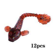 Load image into Gallery viewer, Sougayilang Soft Lure 4.5g 3.5in 90mm 12PCS/Lot Fishing Swimbait Lure Set Tail Worm Saltwater/Freshwater Fishing Baits
